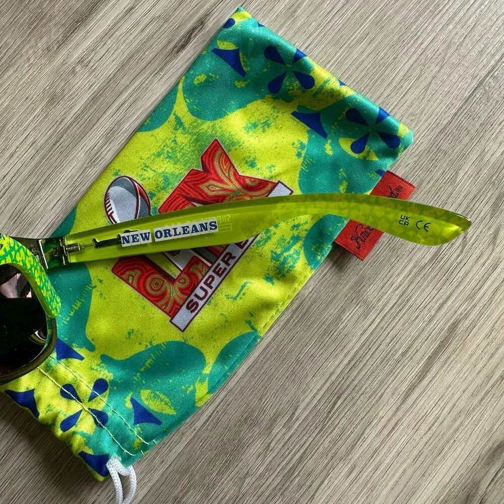 Knockaround Sunglasses NFL Super Bowl LIX 59 New Orleans With Protector Sleeve